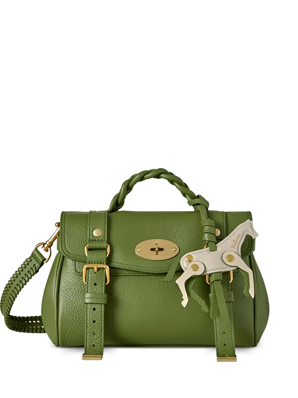 Mulberry Mini Alexa Horse Charm Crossbody Bag | Green | FARFETCH UK | Farfetch Global
