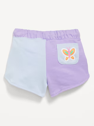 Color-Block Graphic French-Terry Shorts for Toddler Girls | Old Navy (US)