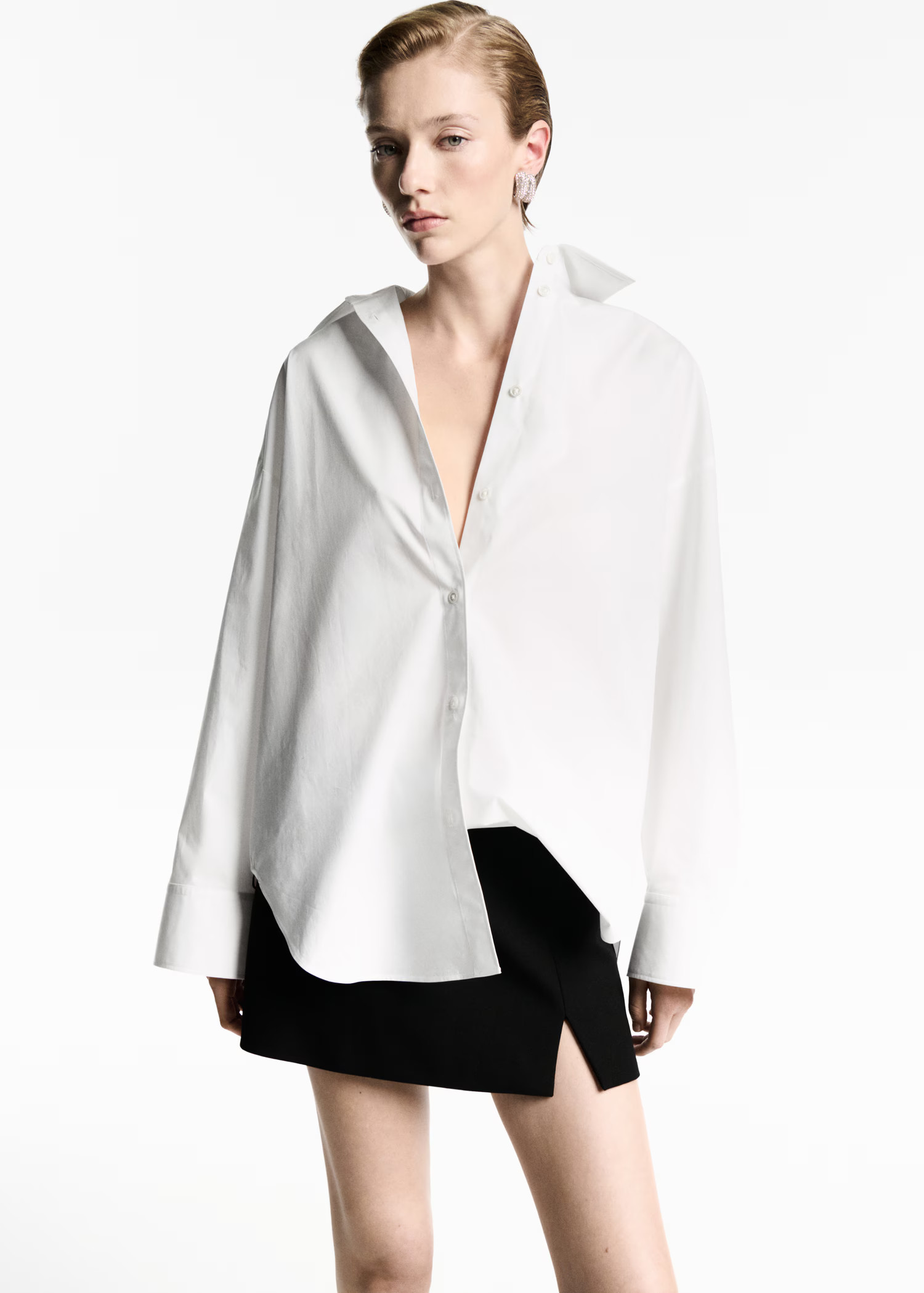 100% cotton oversized shirt - Women | MANGO USA | Mango (US/MX/AU)