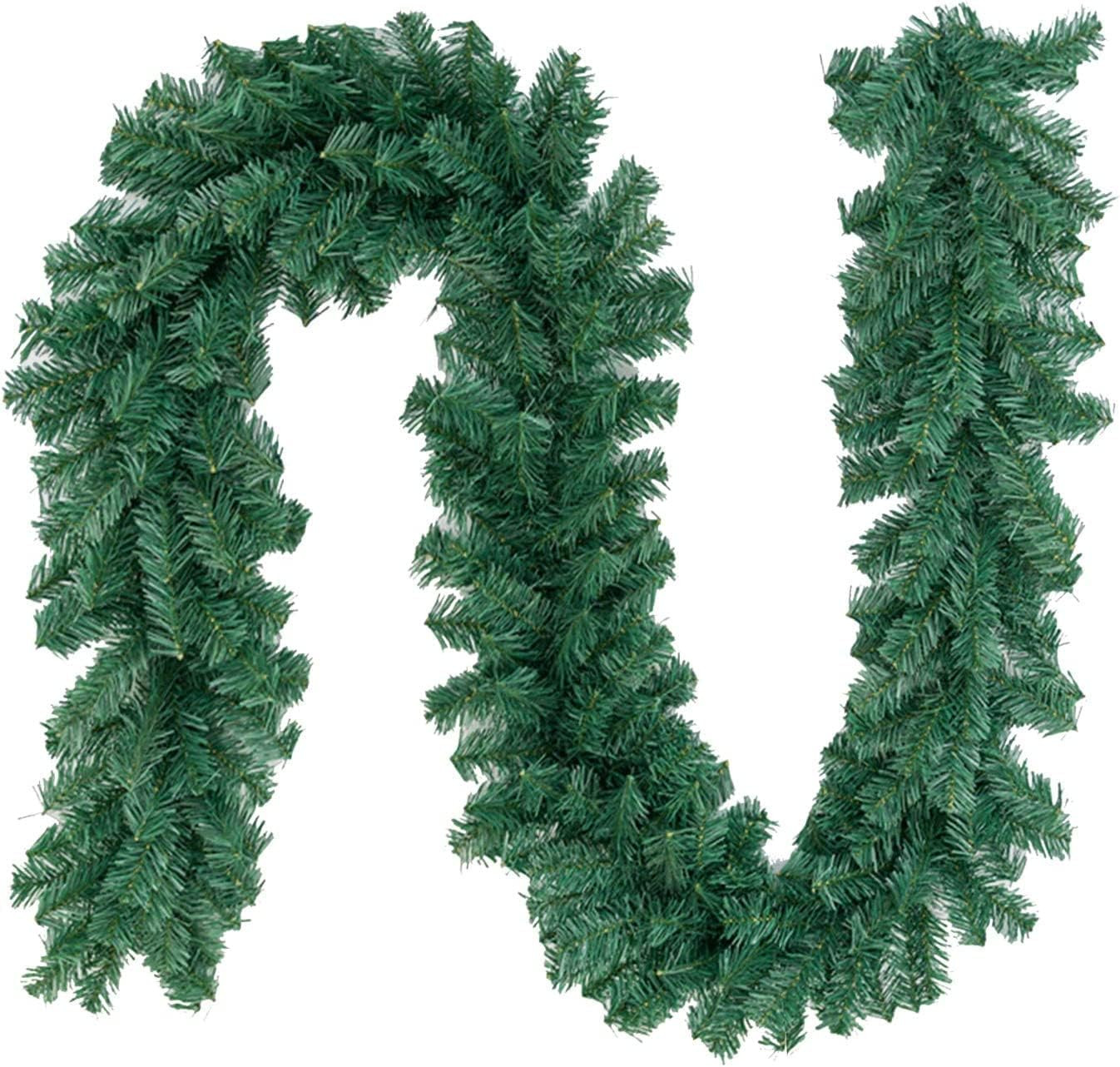 9 ft Christmas Green Garland, Premium Quality Greenery Twist Wreath Artificial Plant, Xmas Greene... | Amazon (US)