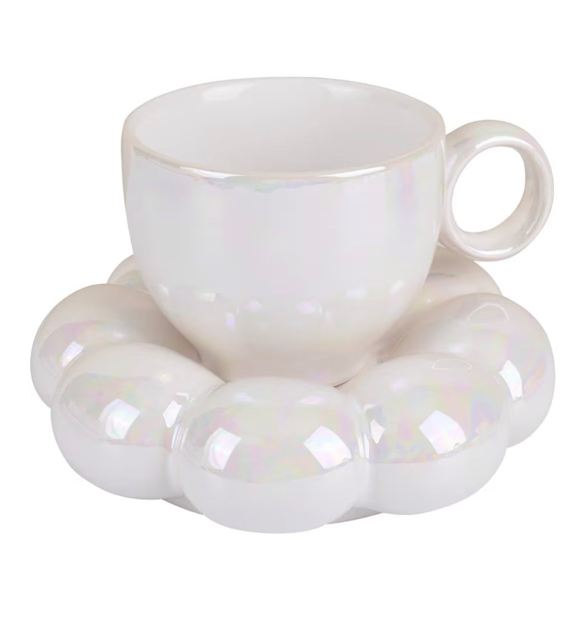 These adorable iridescent coffee mugs and saucers from Amazon! These make sure a fun gift and statement for your coffee bar! On sale currently for 45% off 

