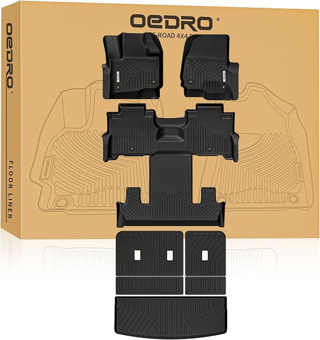 OEDRO Floor Mats for 2018-2024 Ford Expedition 7-Seater(Not Fit MAX), Custom Fit TPE All Weather ... | Amazon (US)