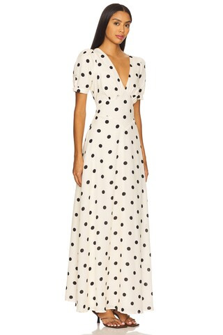 MORE TO COME Devin Maxi Dress in Cream Polka Dot from Revolve.com | Revolve Clothing (Global)