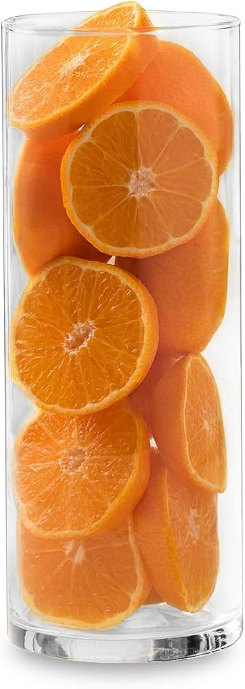 Libbey Set of 12 Clear Cylinder Glass Vase, Classic Standing Tall Cylinder Vase, Narrow Tall Glas... | Amazon (US)