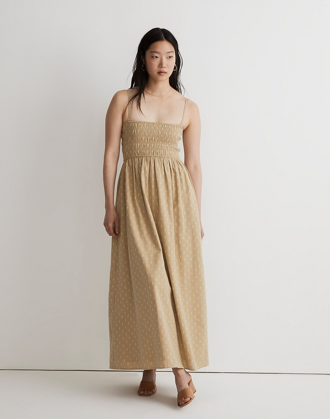 Theo Sleeveless Midi Dress in Jacquard | Madewell