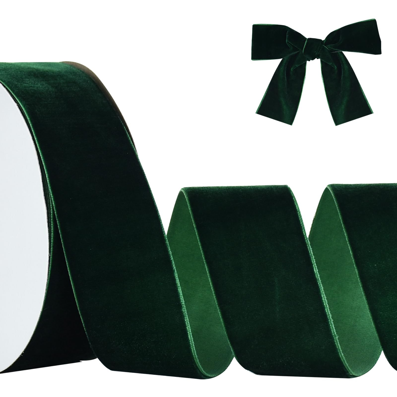 TONIFUL Christmas Green Velvet Ribbon 1-1/2 Inch x 10yds, Vintage Velvet Ribbons, for Christmas W... | Amazon (CA)