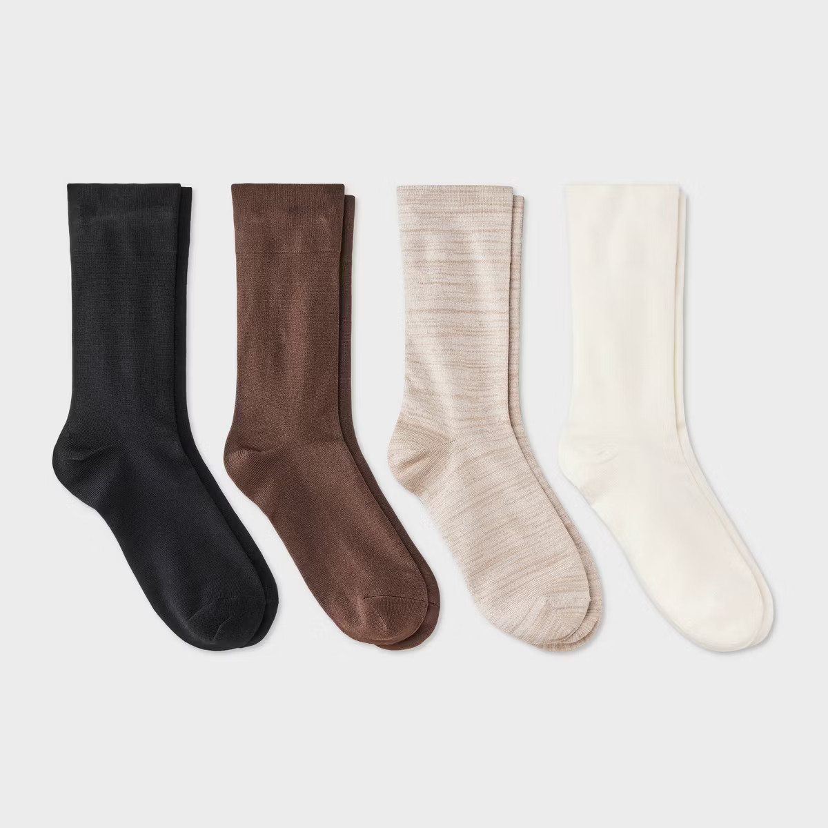 Women's Ultra Smooth Supersoft Fine Gauge Knit 4pk Crew Socks - Auden™ 4-10 | Target