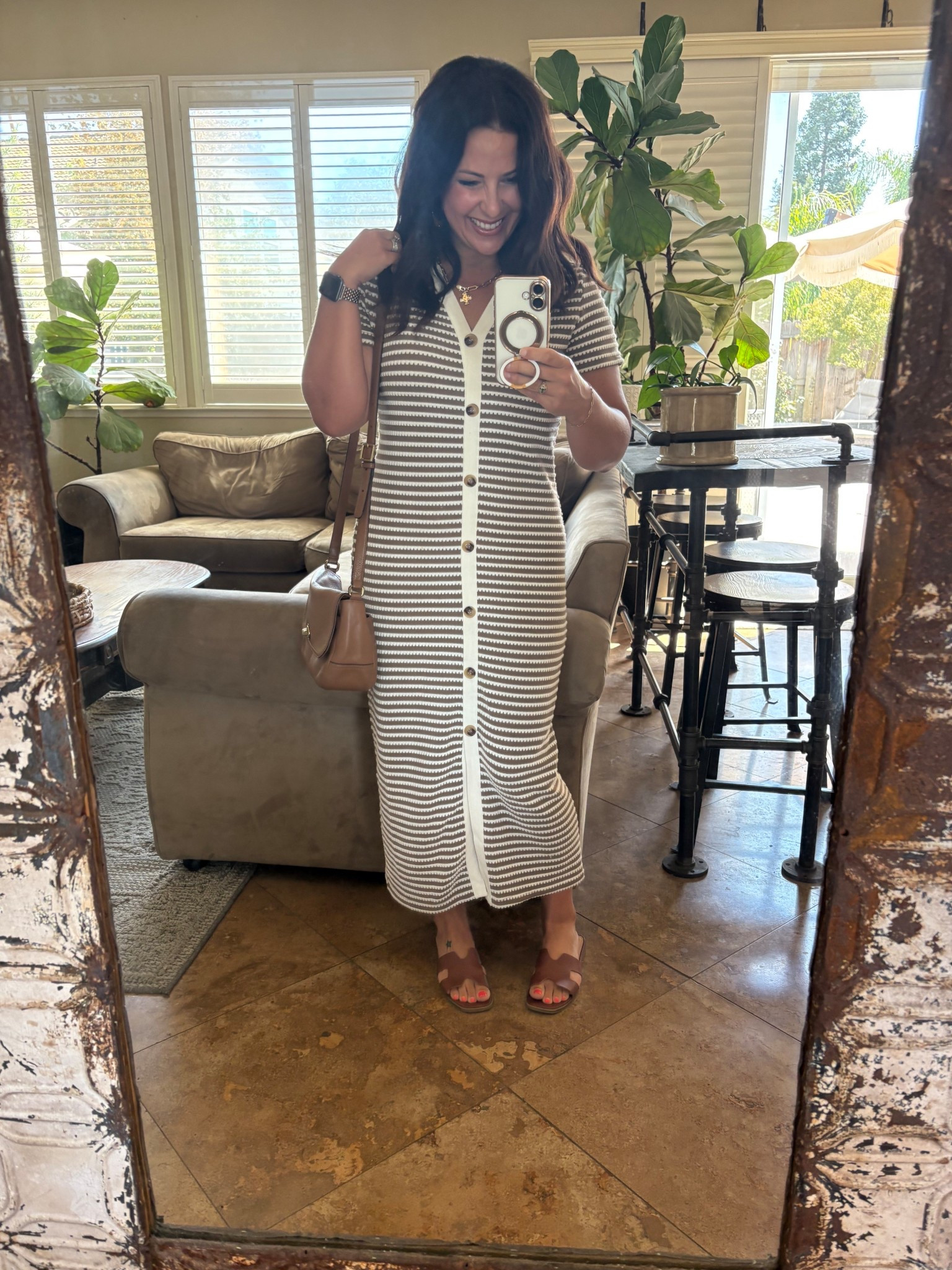 Family day date! Love this striped dress! It’s so comfy, stretchy, flattering and petite friendly. I’m 5’2” and wearing a small. 

#LTKOver40 #LTKPetite #LTKSeasonal