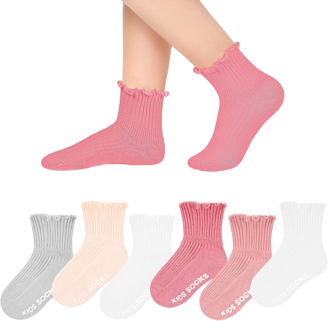 Amazon.com: Witwot Baby Girls Ruffles Ankle Socks Dress Sock 12-24 Months Anti-skid Assorted: Clo... | Amazon (US)