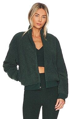 Beyond Yoga Brave The Elements Sherpa Bomber in Forest Green from Revolve.com | Revolve Clothing (Global)
