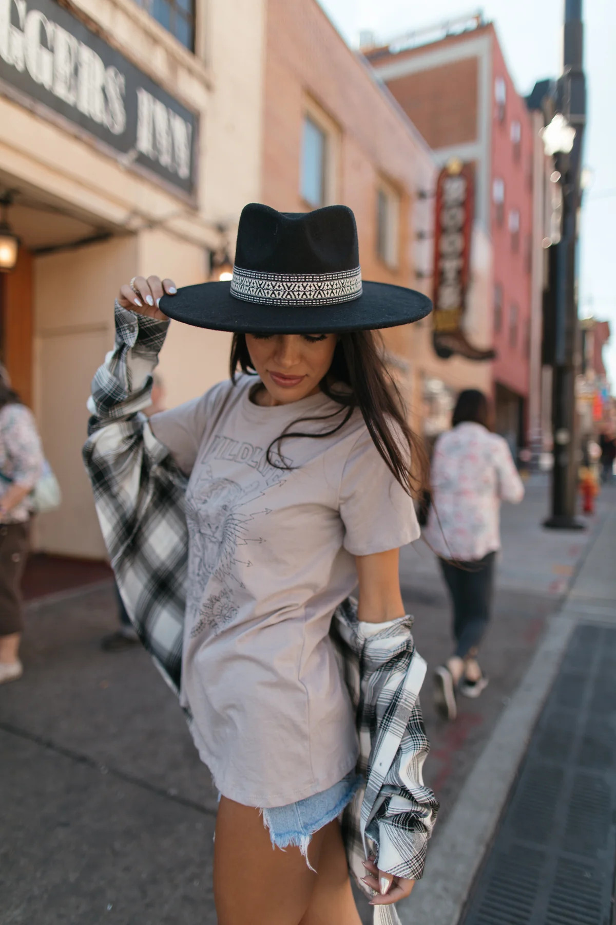 Dani Black Wide Brim Fedora | The Post