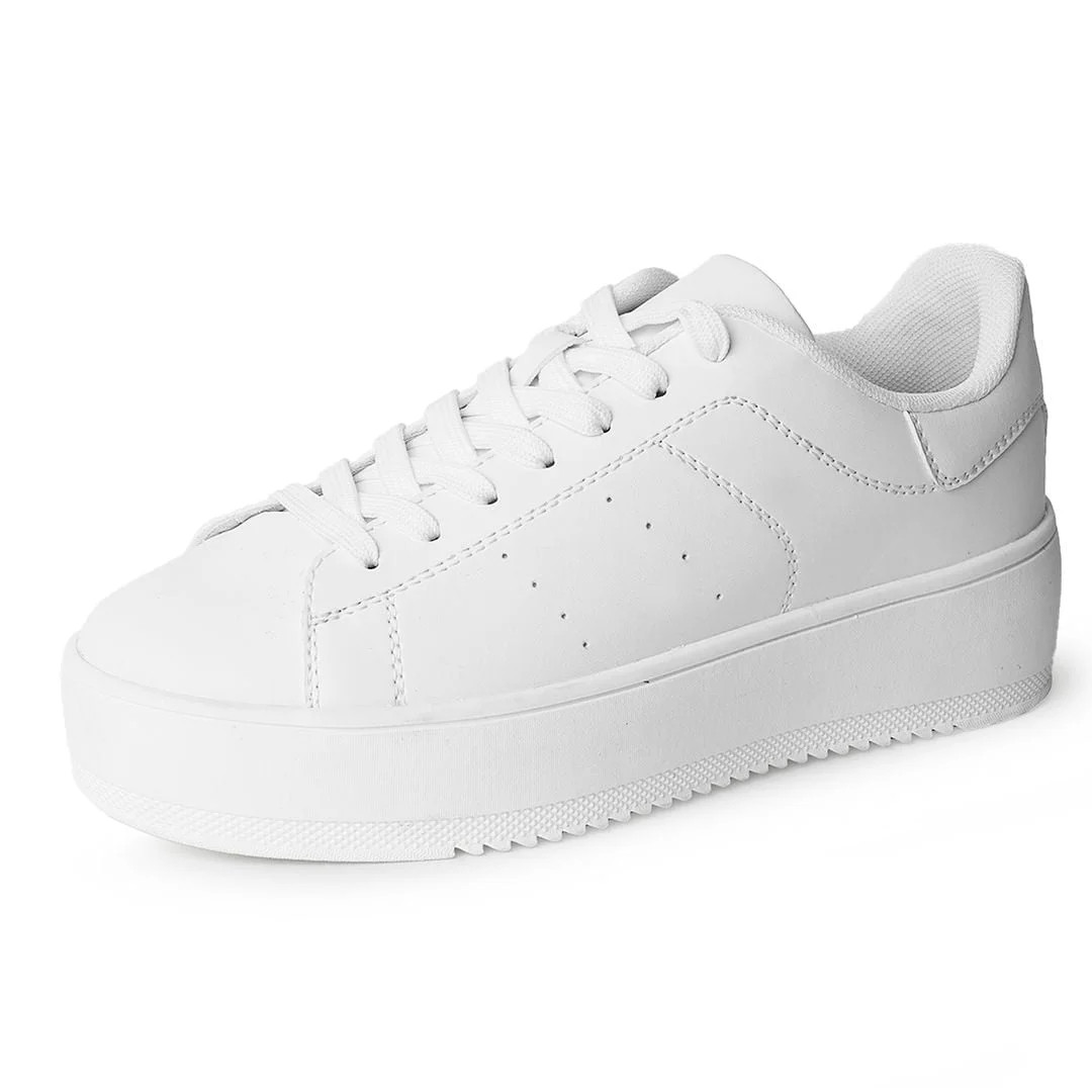 J. Adams Hero Platform Sneakers for Women - Casual Lace-Up Fashion Tennis Shoes with Arch Support | Walmart (US)