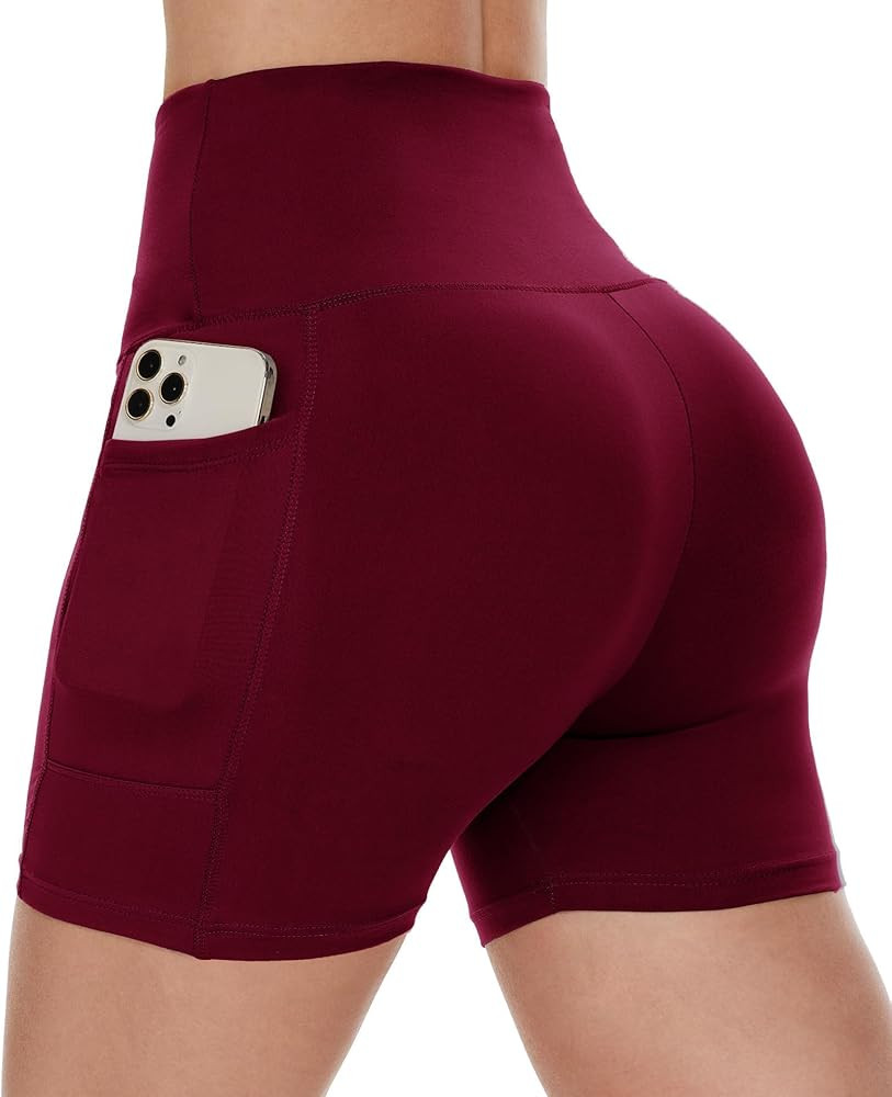 CAMPSNAIL Biker Shorts Women with Pockets - 3"/5"/8" High Waisted Workout Spandex Tummy Control G... | Amazon (US)