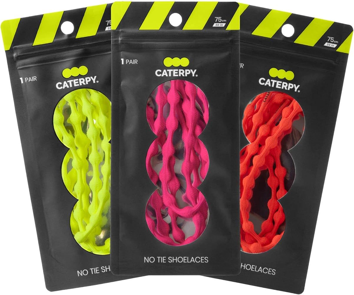 Caterpy Run - The Ultimate Elastic No Tie Shoelaces for Adults & Kids (3-Pack) | Amazon (US)