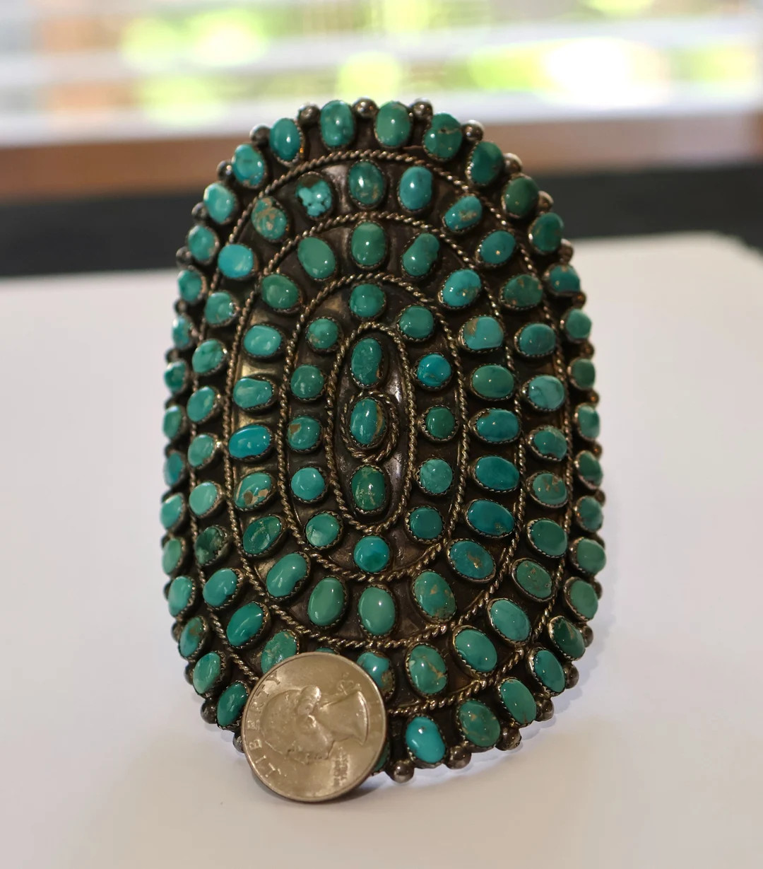 HUGE (155 grams!) Vintage Zuni Royston Turquoise & Sterling Cuff Bracelet 6 7/8 wearable inches 4... | Etsy (US)