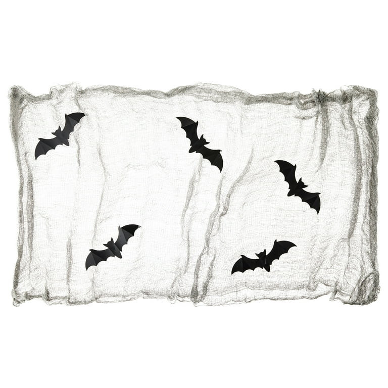 Creepy Gauze with Bats Decoration, Gray, 118", Halloween by Way To Celebrate | Walmart (US)