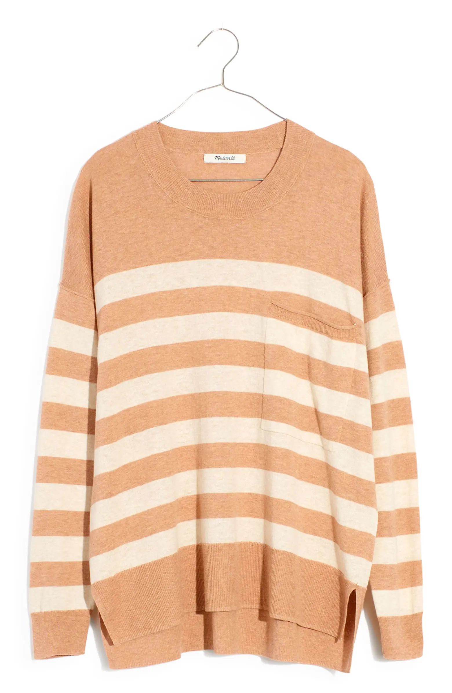 Lightweight Stripe Pocket Sweater | Nordstrom