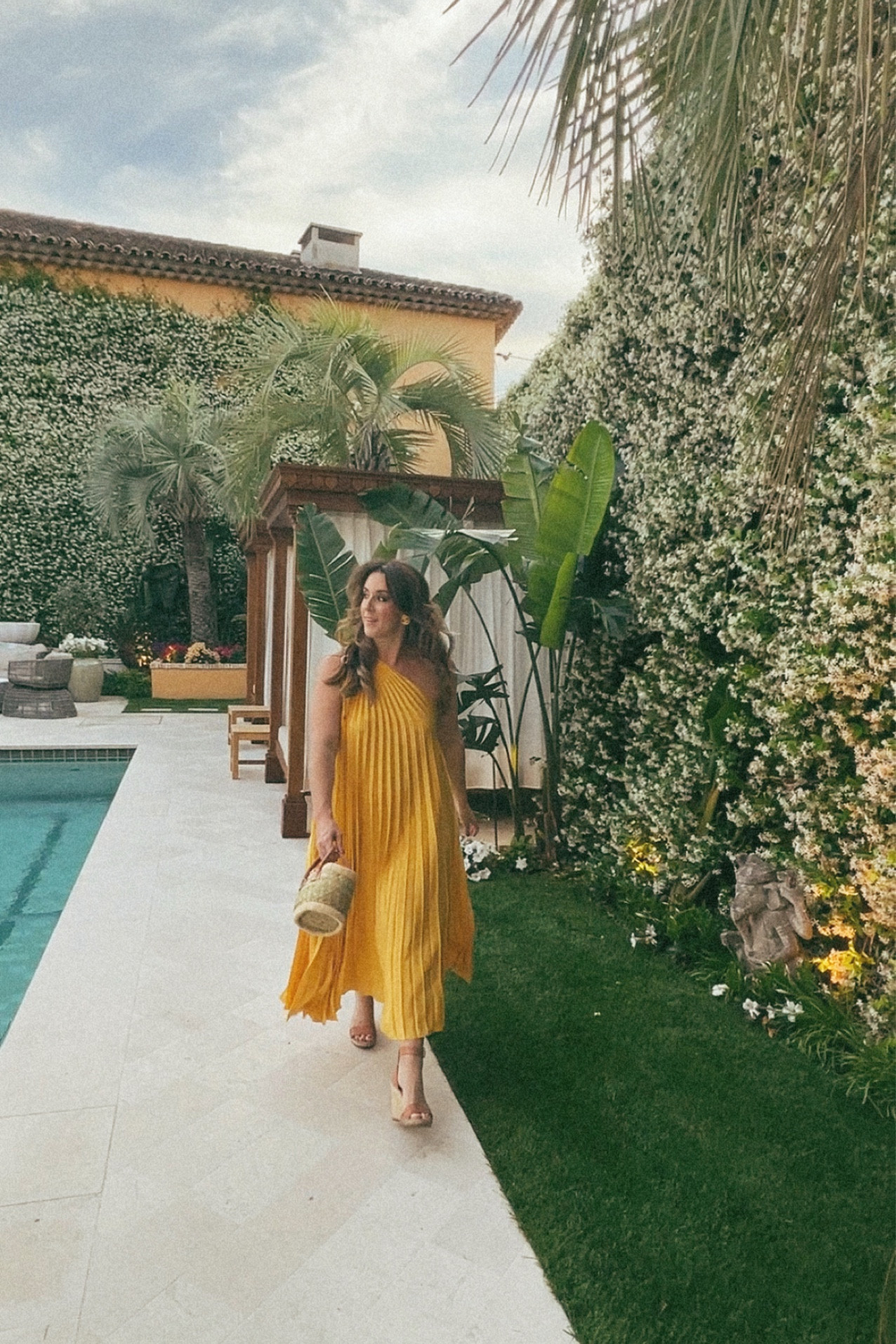 I have thing thing with yellow… one of my favorite dresses all summer is this golden pleated one shoulder midi dress.  I wore this in St. Tropez for a night out. 

#LTKstyletip #LTKSeasonal #LTKwedding