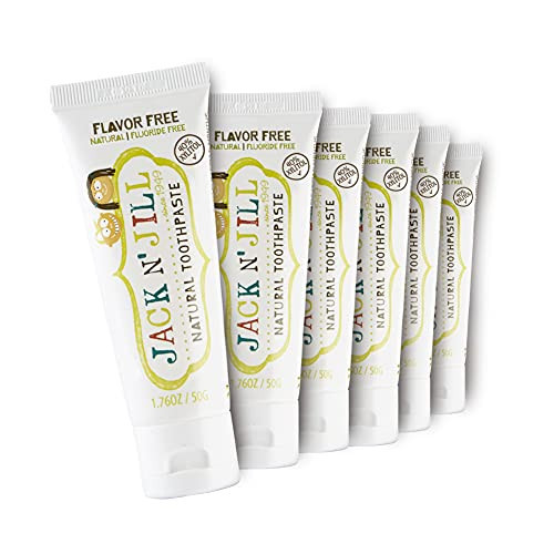 Jack N' Jill Natural Toothpaste for Kids - Fluoride Free Toothpaste, 40% Xylitol, BPA-Free - Flavor Free, 1.76 oz (Pack of 6) | Amazon (US)