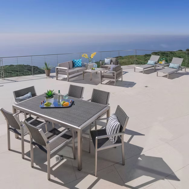 Cape Coral 13pc Aluminum Patio Collection - Christopher Knight Home | Target