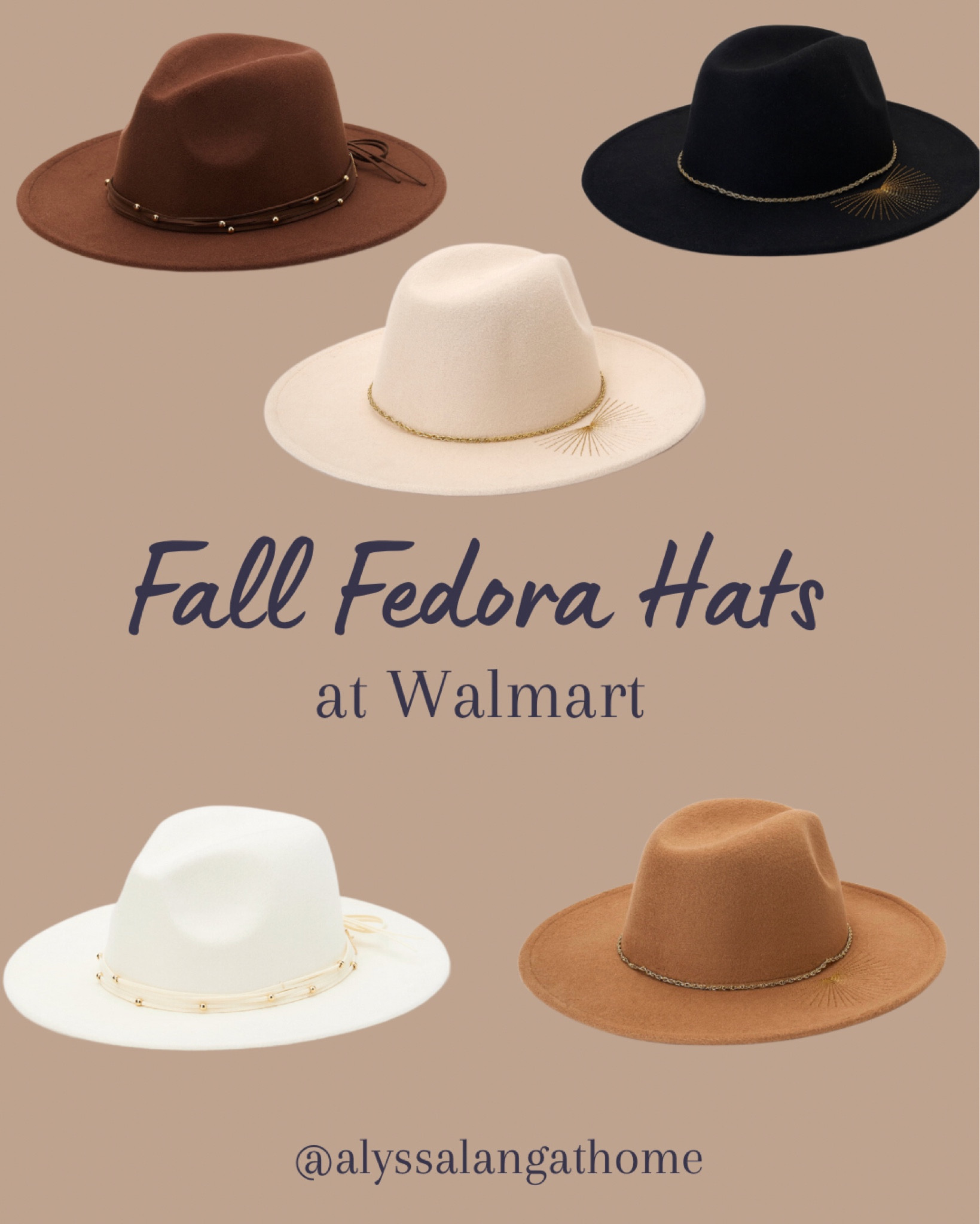 Fall fedora hats at Walmart.  Fall 2023.  Fedora hat.  Walmart fall fashion.  Hats for women.

#LTKstyletip #LTKunder50 #LTKFind