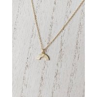 Rainbow Necklace, Gold Gold-Filled Rainbow, Simple Pendant, Necklace | Etsy (US)