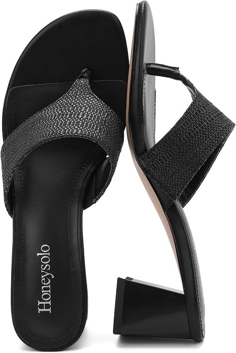 Espadrilles Heels for Women Raffia Square Toe Sandals Flip Flops | Dressy Raffia Slip on Sandals ... | Amazon (US)
