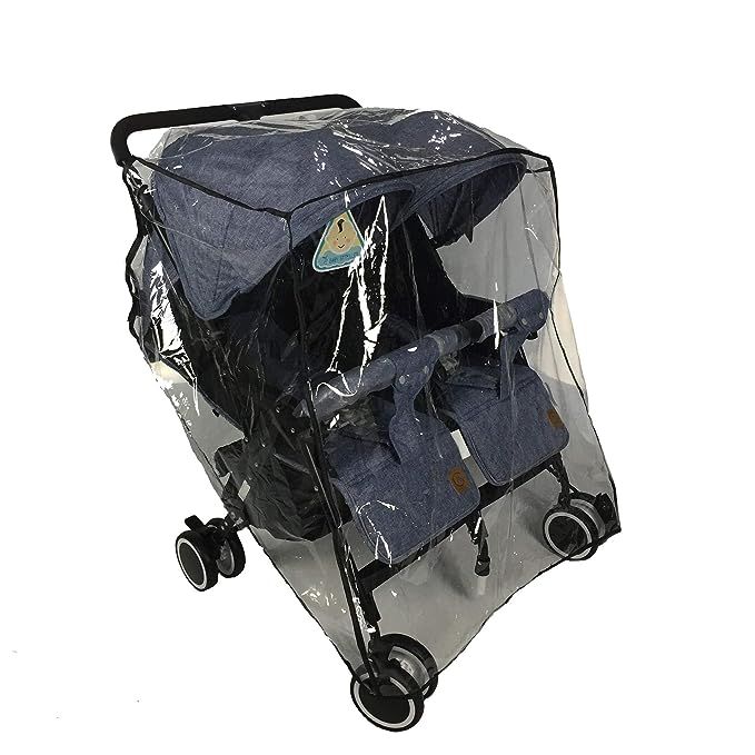 Twins Stroller Raincoat for Side by Side Stroller Weather Shield, Double Stroller Rain Cover/Wind... | Amazon (US)