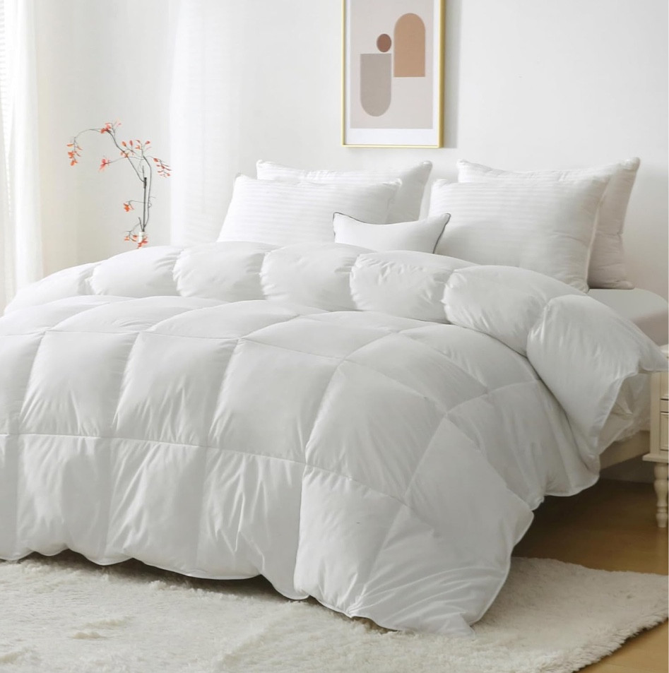 Oversized King down comforter, love this one! So cozy and fits great on our king size bed! #duvet #comforter #bedding #amazonhome #amazonfinds #founditonamazon

#LTKFindsUnder100 #LTKHome #LTKSaleAlert