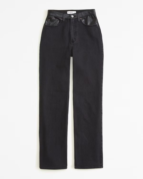Women's Mixed Fabric Curve Love High Rise 90s Relaxed Jean | Women's New Arrivals | Abercrombie.c... | Abercrombie & Fitch (US)