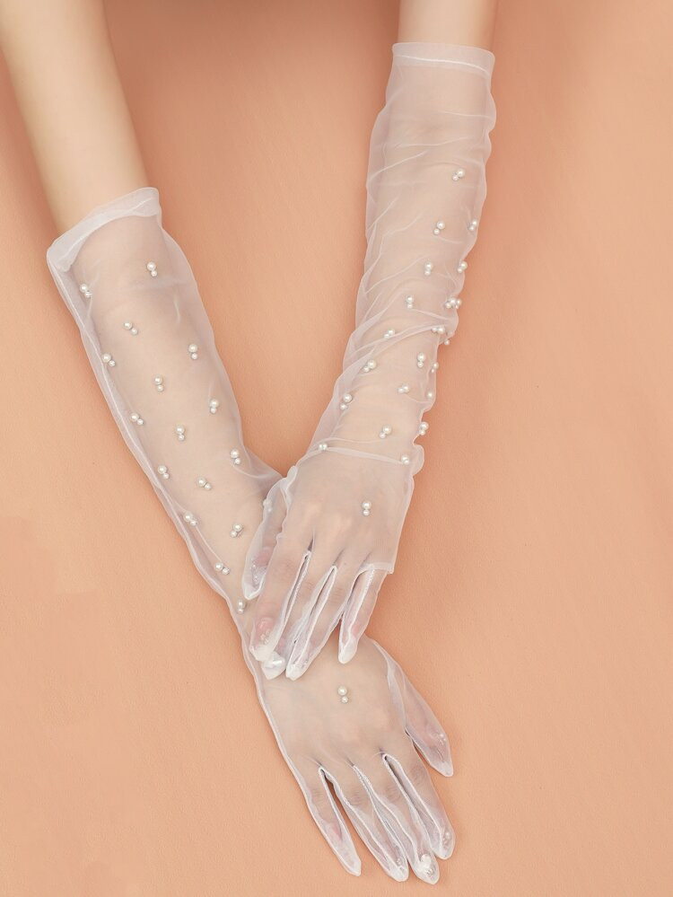 Faux Pearl Decor Bridal Gloves
       
              
              $3.80        
    $3.61
     ... | SHEIN