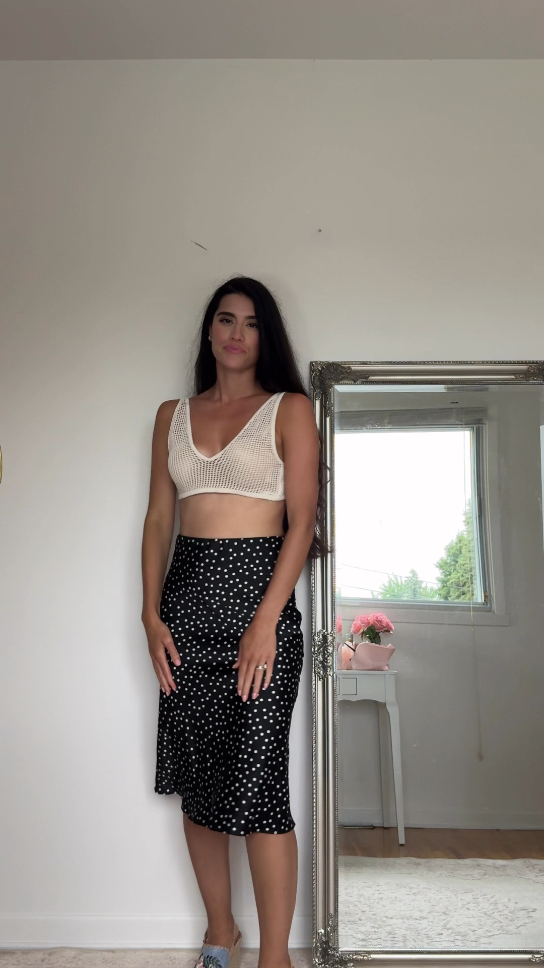 Euro summer outfit 
Knit tank top 
Satin slip skirt 


#LTKsummer #LTKtravel #LTKstyletip