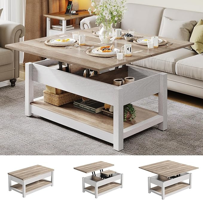 YITAHOME Lift Top Coffee Table, 3 in 1 Multi-Function Coffee Tables with Storage for Living Room,... | Amazon (US)