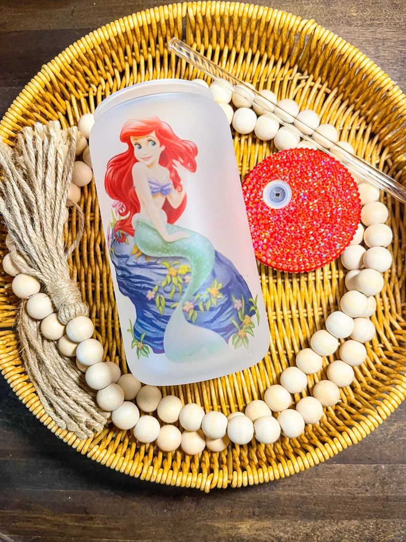 Mermaid Glass Can - Etsy | Etsy (Global)
