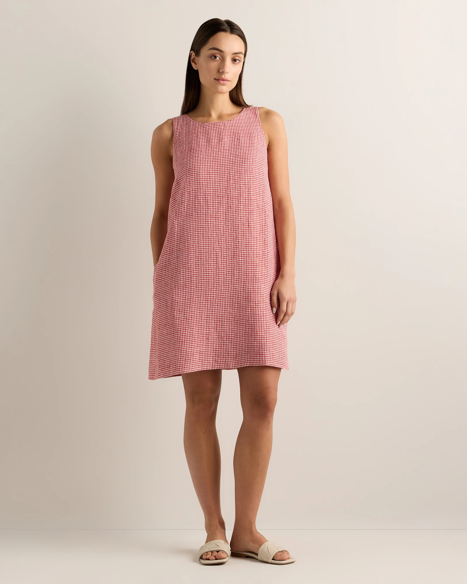 100% European Linen Tank Mini Dress | Quince