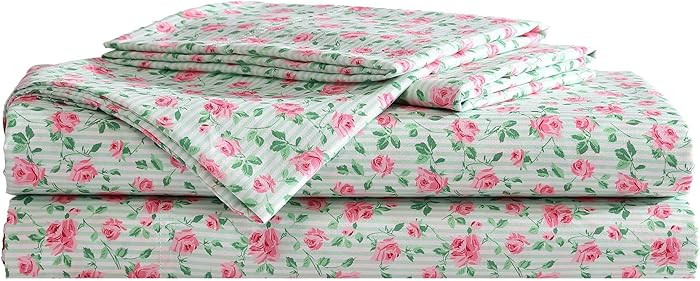 Betsey Johnson - King Bed Sheets, Fade & Wrinkle Resistant Bedding Set with Matching Sham(s), Sof... | Amazon (US)