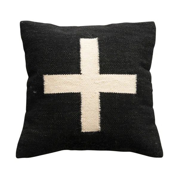 Organic Polyester Throw Square Pillow Cover & Insert | Wayfair North America