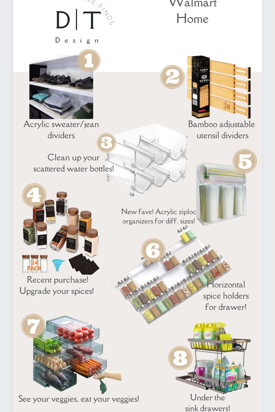 Let’s organize - Walmart version! Organizers, and home hacks to keep things tidy! 

#LTKhome #LTKunder100