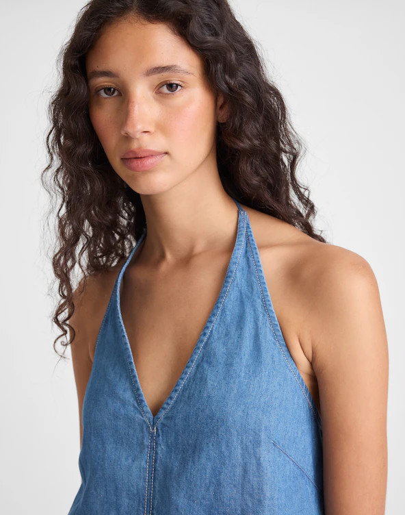 Denim Halter Shell Top | Madewell