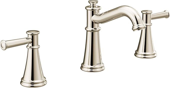 Moen Belfield Two-Handle Widespread Bathroom Faucet, Valve Sold Separately, T6405BN, Brushed Nick... | Amazon (US)