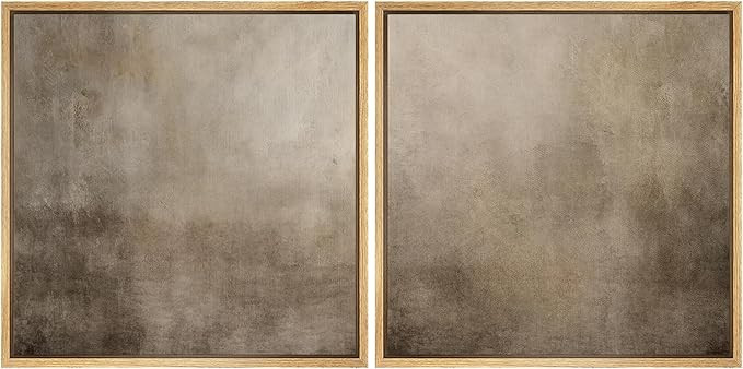 SIGNFORD Framed Canvas Print Wall Art Set Neutral Abstract Minimalist Earthy Tones Illustrations ... | Amazon (US)
