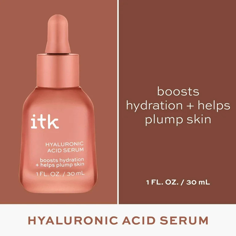ITK Hyaluronic Acid Face Serum | with Hyaluronic Acid + Niacinamide + Squalane | Dark Spot Treatm... | Walmart (US)