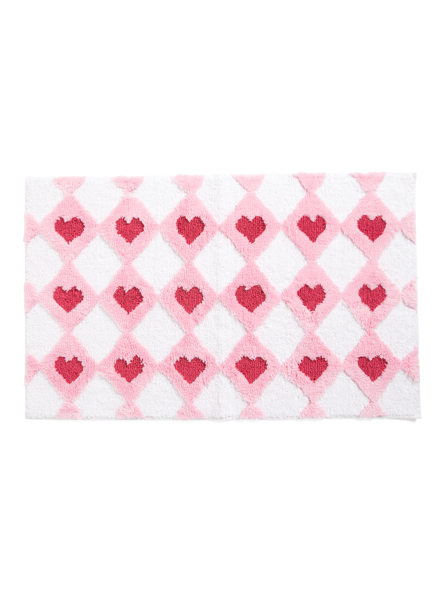 21x34 Diamond Hearts Bath Rug | Marshalls