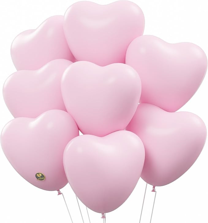 AFTERLOON® Biodegradable Balloons 24 pcs Pastel Pink 10 Inch Heart Shaped, Thickened Extra Stron... | Amazon (US)