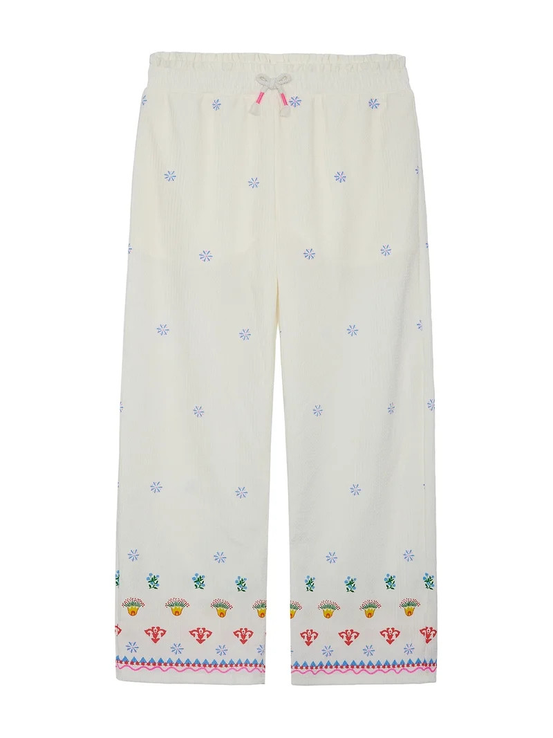 Wonder Nation Girls Smocked Waist Pant, Sizes 4-18 & Plus | Walmart (US)