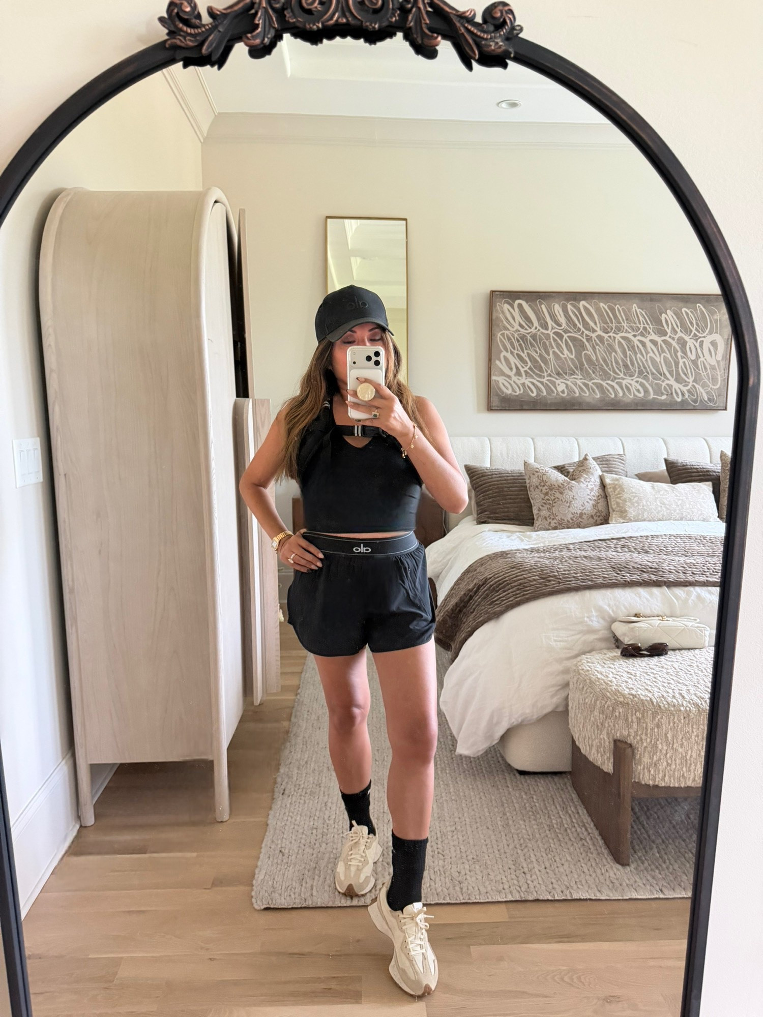Time to get my exercise in 🤍 Helps that the workout gear is cute too! 😆