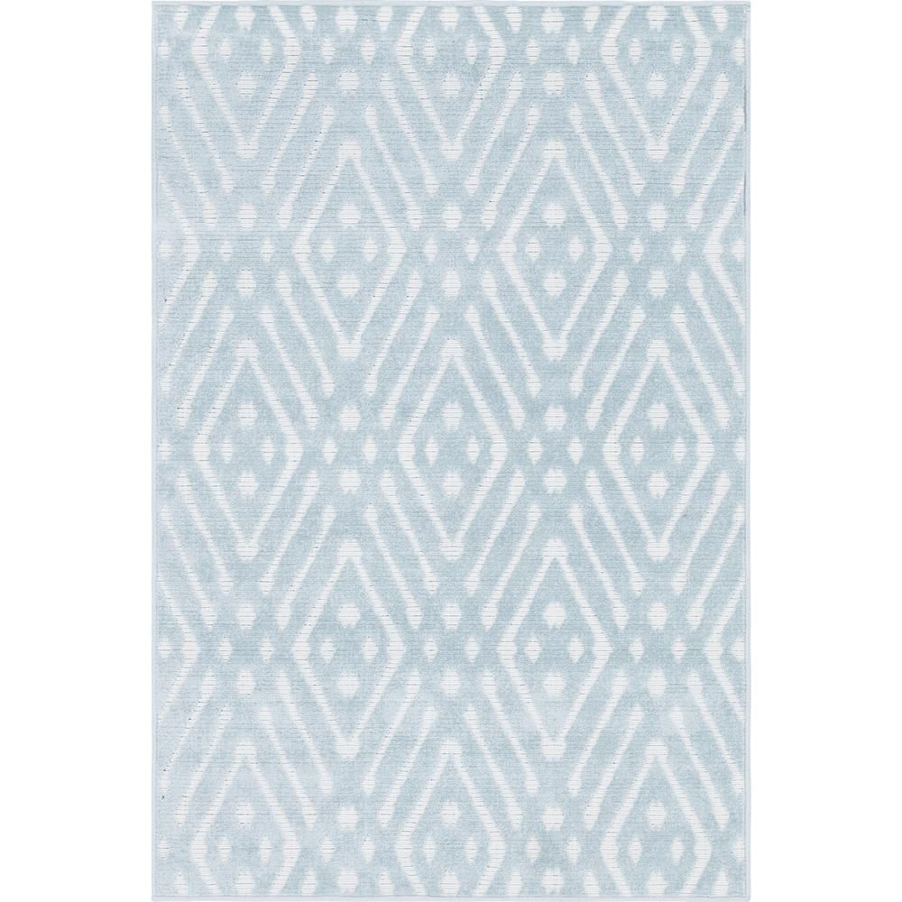 Sabrina Soto Light Blue 4 ft. x 6 ft. Ella Indoor/Outdoor Area Rug | The Home Depot