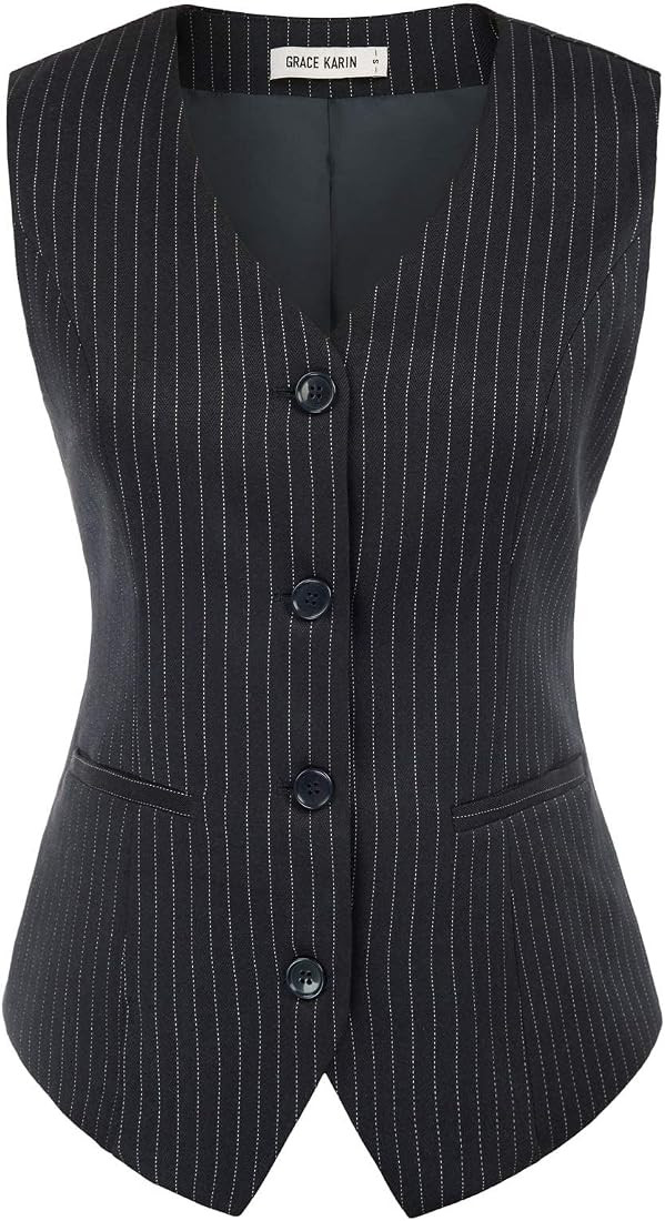 GRACE KARIN Womens Waistcoat Vest Vintage Steampunk Dress Jacquard Jacket | Amazon (CA)