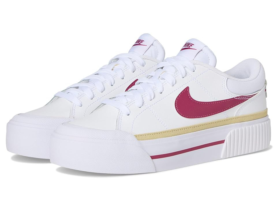 Nike Court Legacy Lift Women's Shoes White/Sweet Beet/Team Gold: 11 B - Medium | Zappos.com