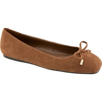 bcbg Hartly Bow Ballet Flat in Black at Nordstrom, Size 10 | Nordstrom